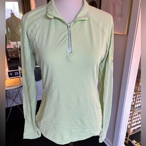 GAP Citrine Green Women's Quarter-Zip Pullover